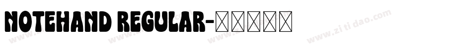 Notehand Regular字体转换